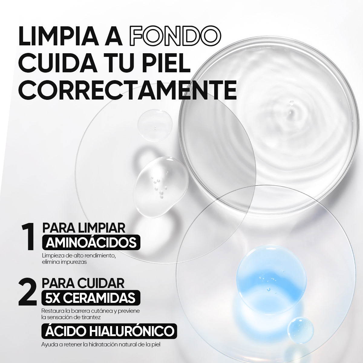 Limpiador facial 5X Ceramidas pH bajo