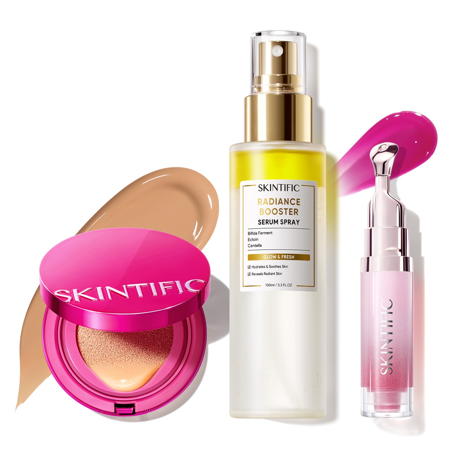 Glow Makeup Set with Cushion, Face Mist & Lip Serum