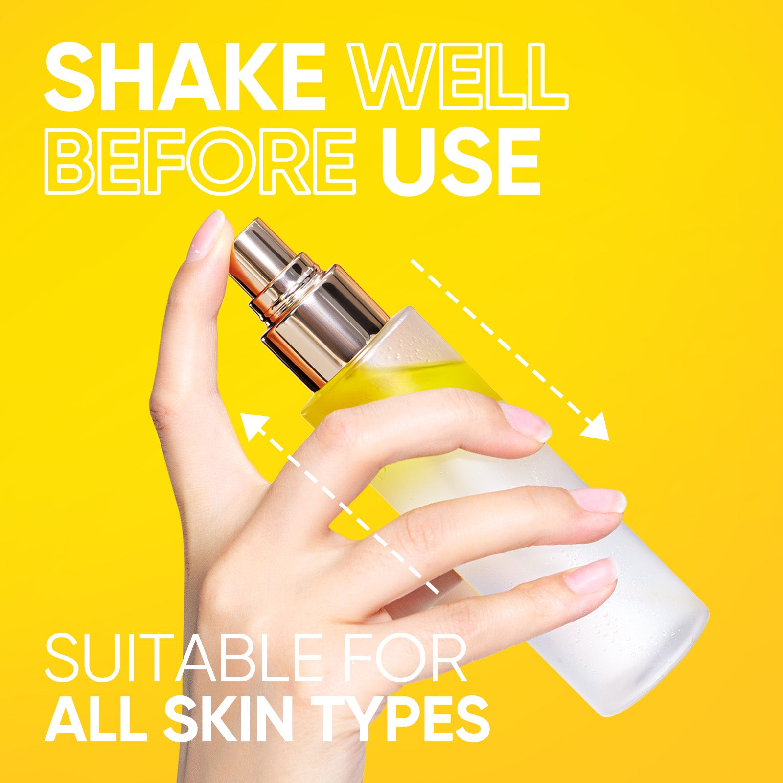 serum spray with 1 to 9 oil-to-serum ratio