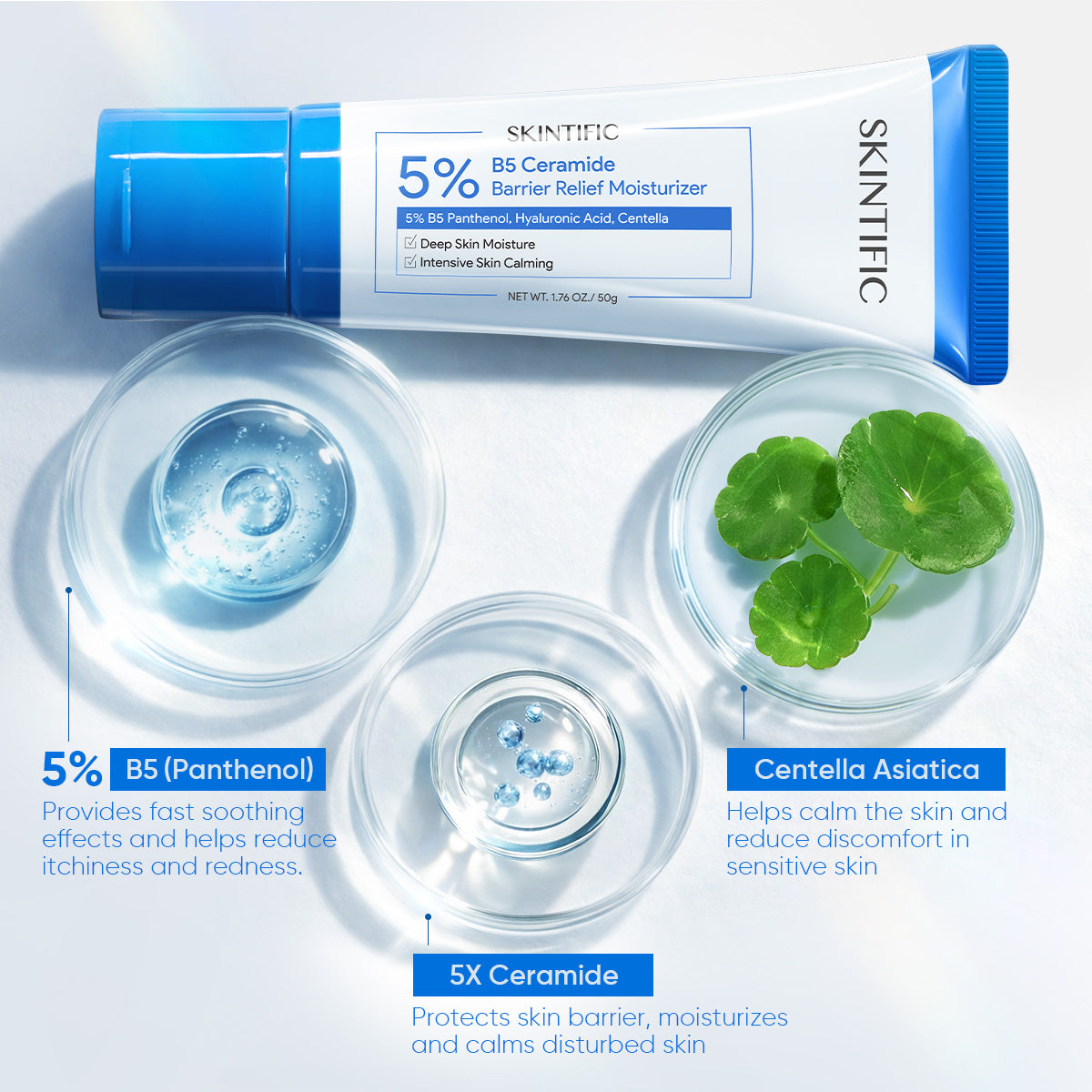 Hidratante Reparador de Barrera con 5% B5 y Ceramidas