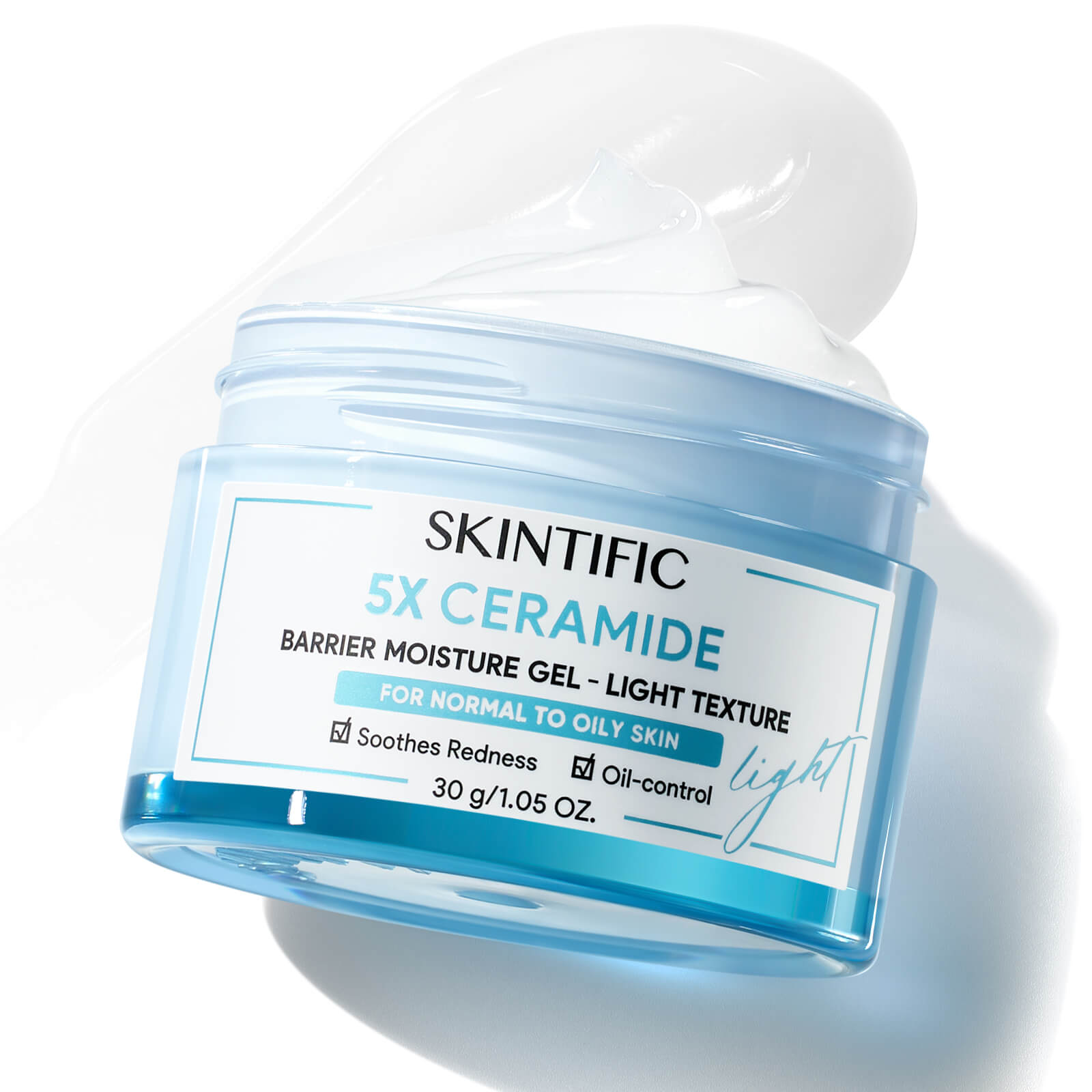 Gel hidratante facial para reforzar la barrera con 5 ceramidas y textura ligera
