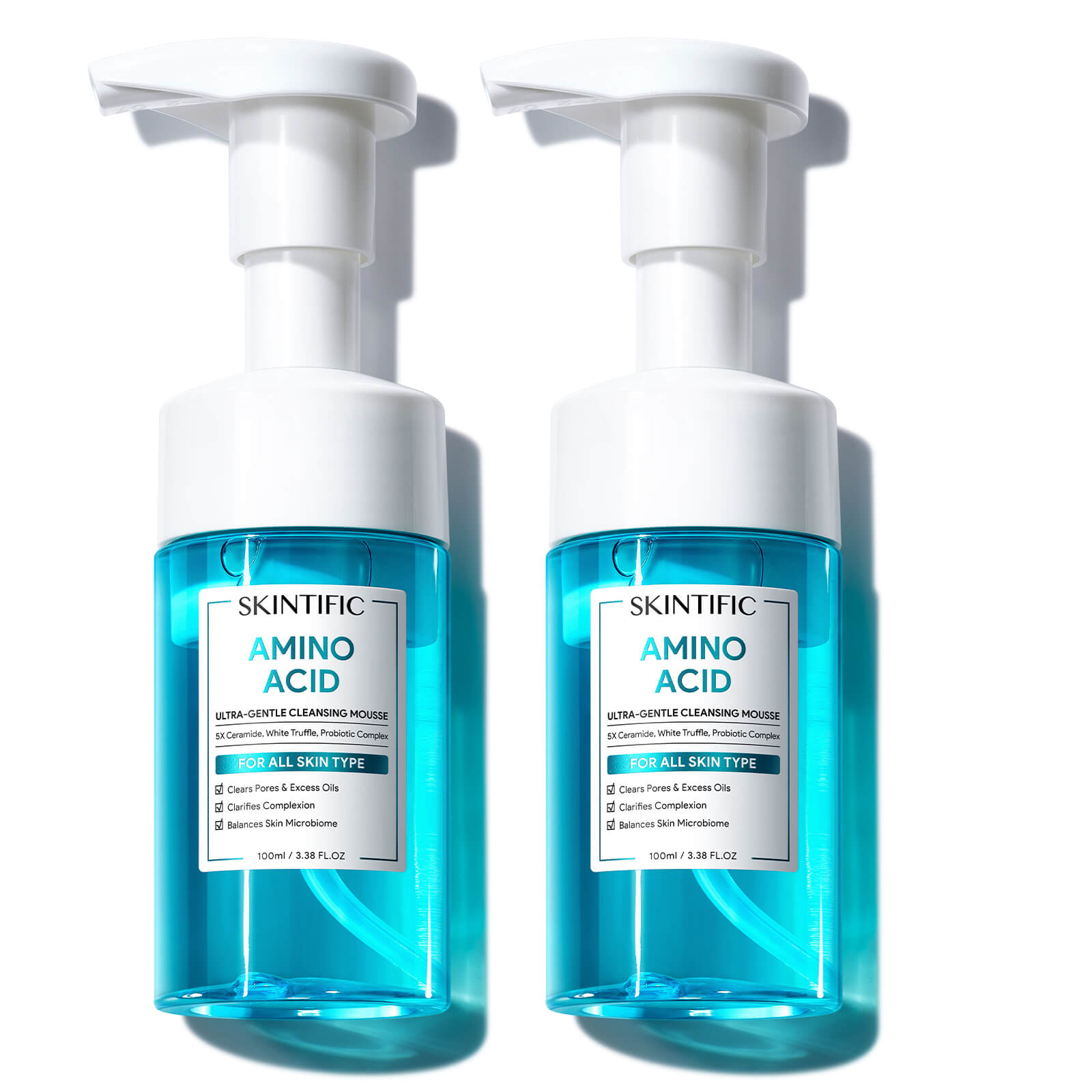 Limpiador facial en mousse ultra suave con aminoácidos