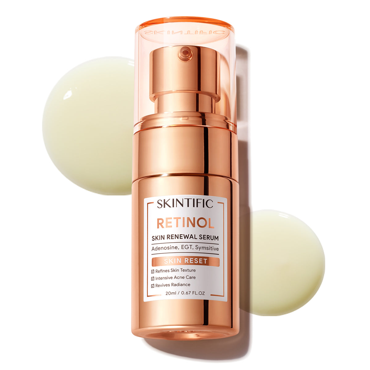 Sérum de retinol para la renovación de la piel, sérum nocturno antiedad
