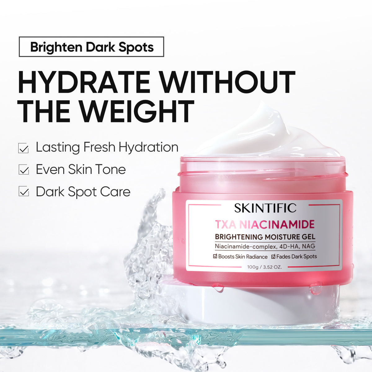Gel Hidratante Iluminador niacinamida MSH