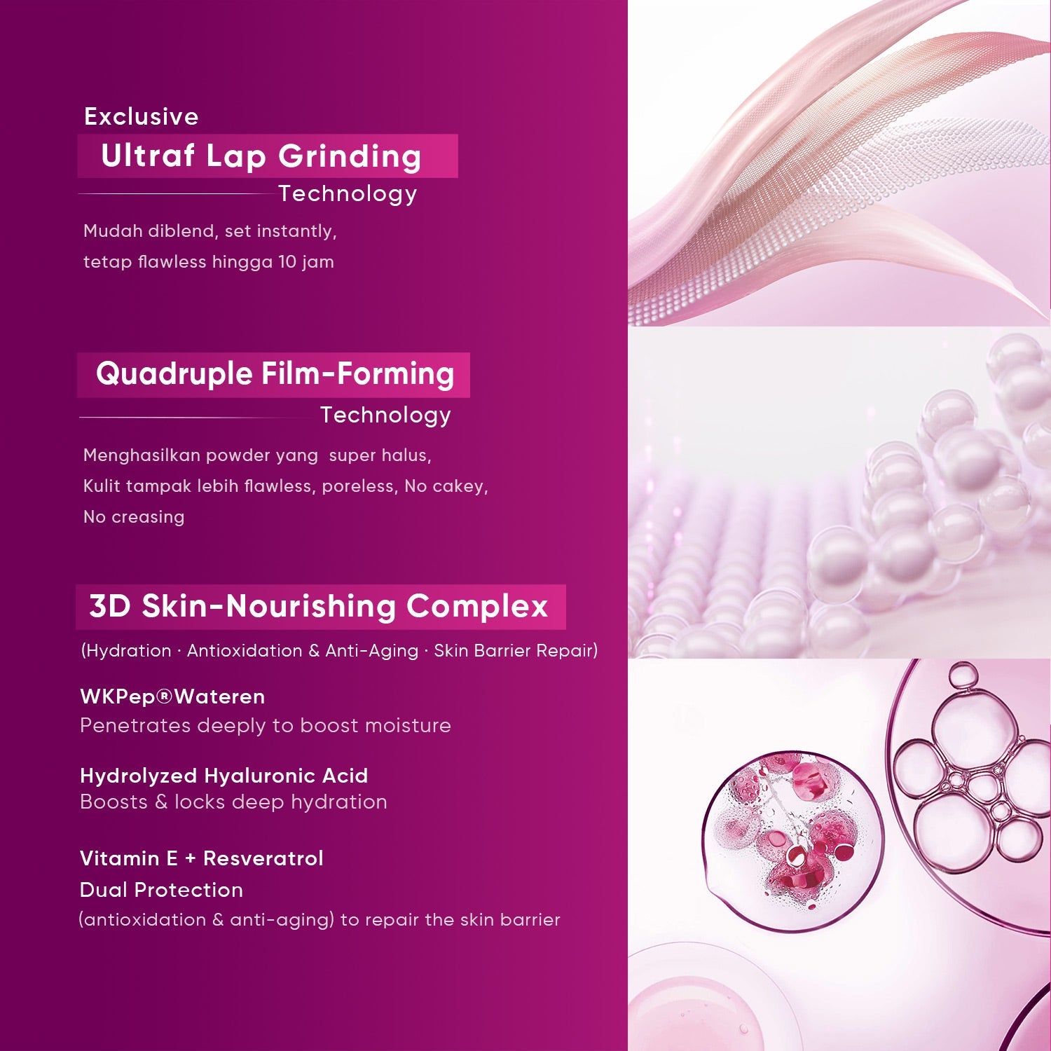 Cushion Glow Cover + Spray Sérum Potenciador + Sérum Labial