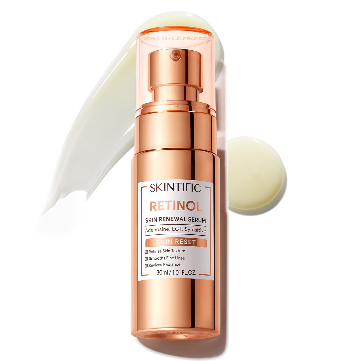 Sérum de retinol para la renovación de la piel, sérum nocturno antiedad