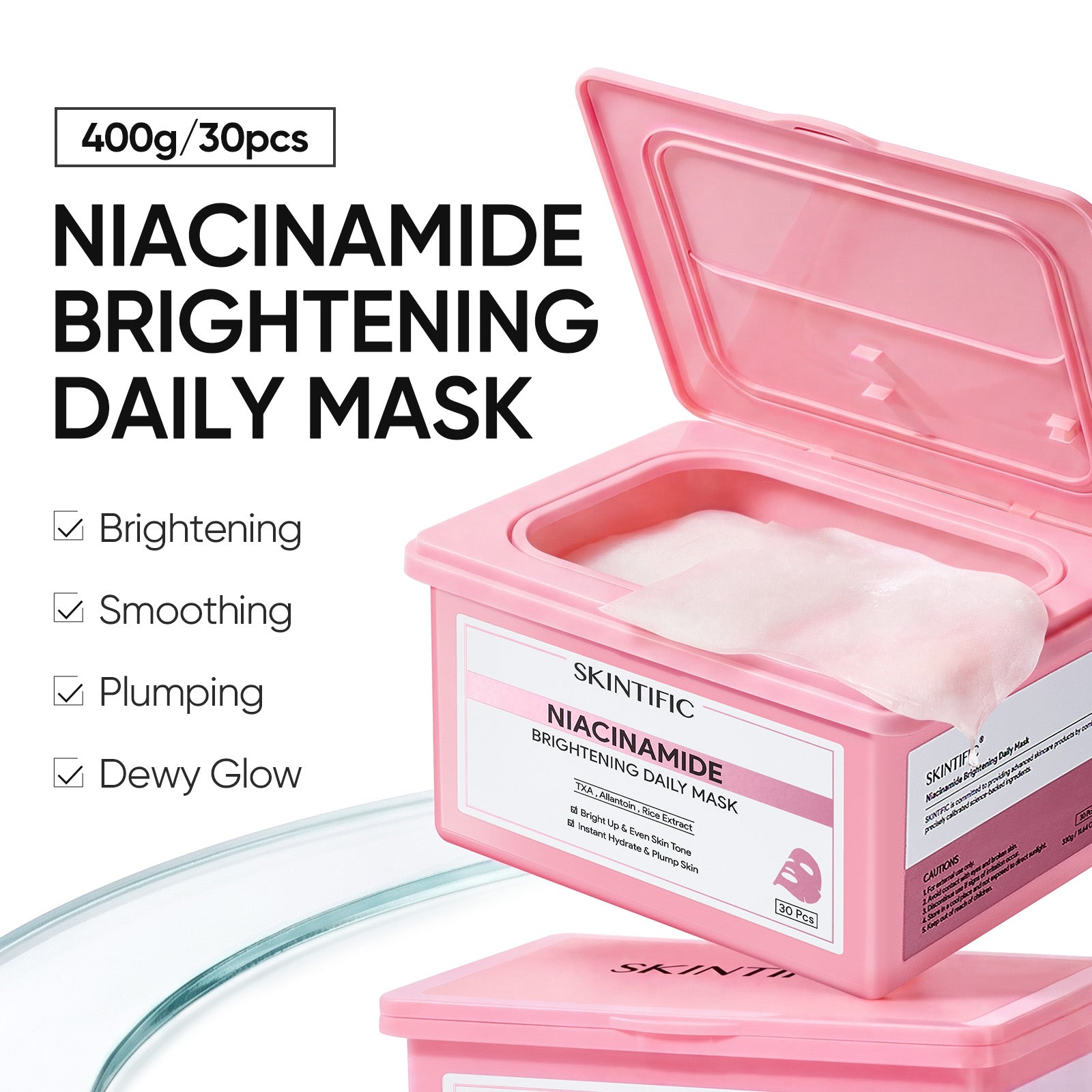 Niacinamide Brightening Quick Mask & Gel Moisturizer Set 2pcs