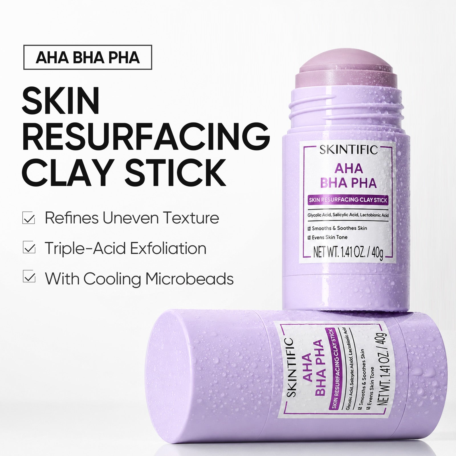 Clay Mask Stick Set for Blackheads, Pores, Texture & Dull Skin