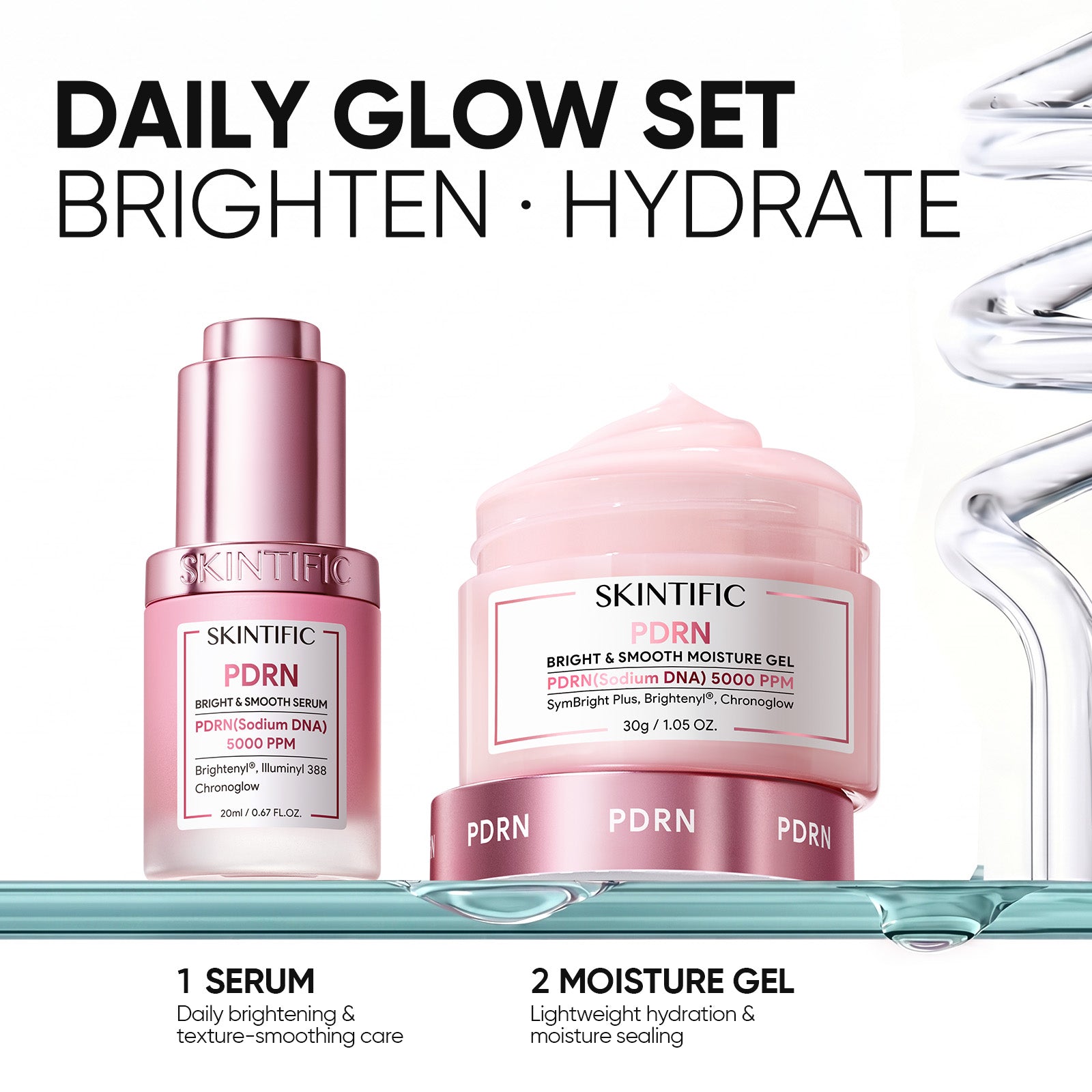 PDRN Bright & Smooth Moisture Gel Cream Moisturizer
