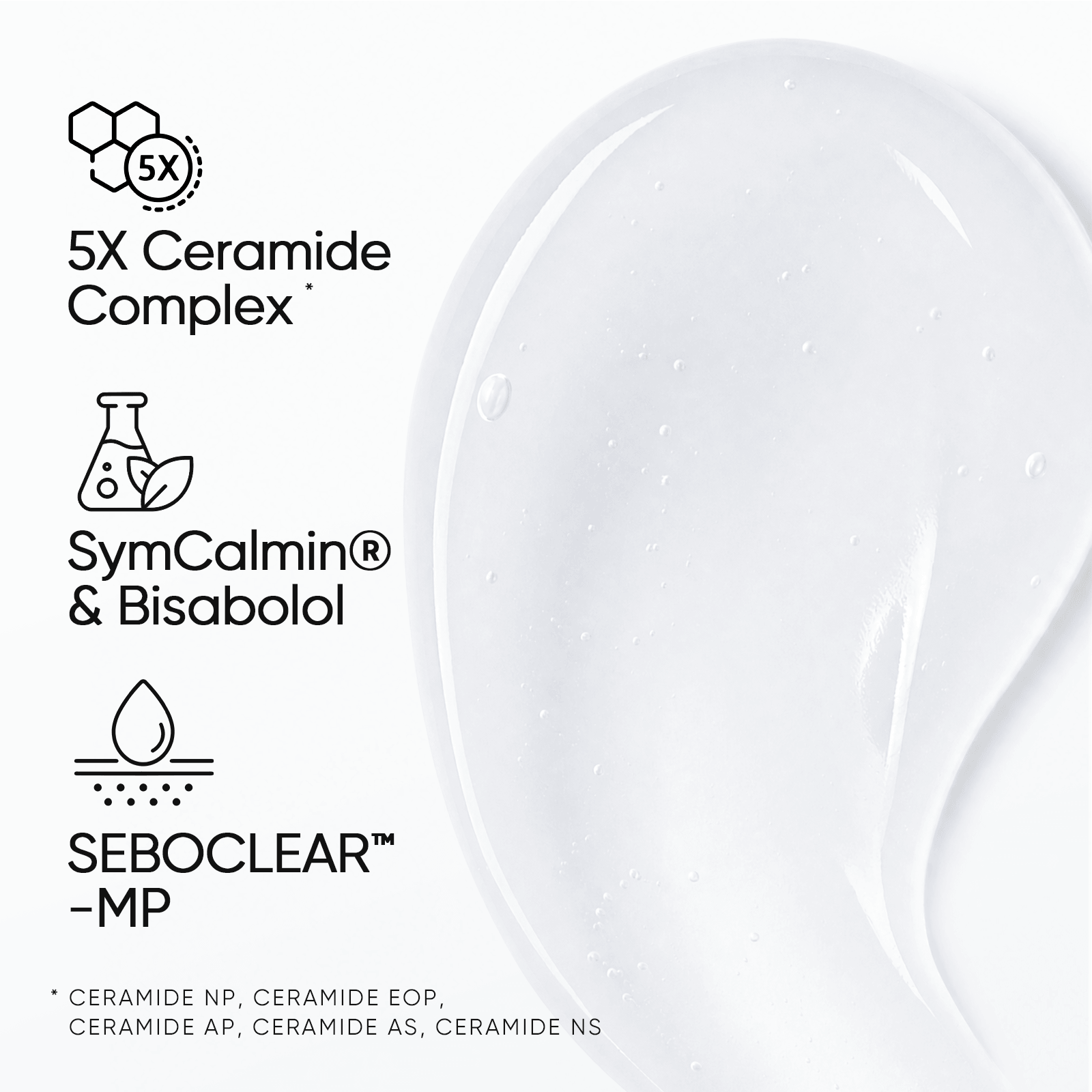 Gel hidratante facial para reforzar la barrera con 5 ceramidas y textura ligera