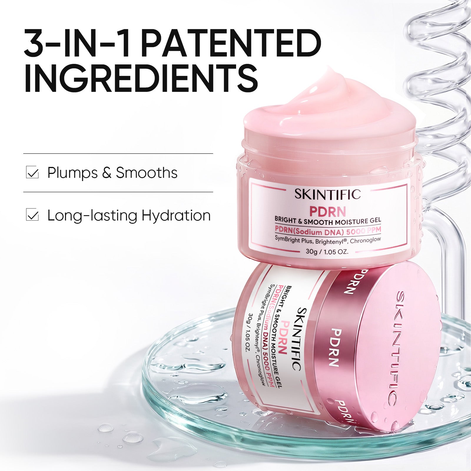 PDRN Bright & Smooth Moisture Gel Cream Moisturizer