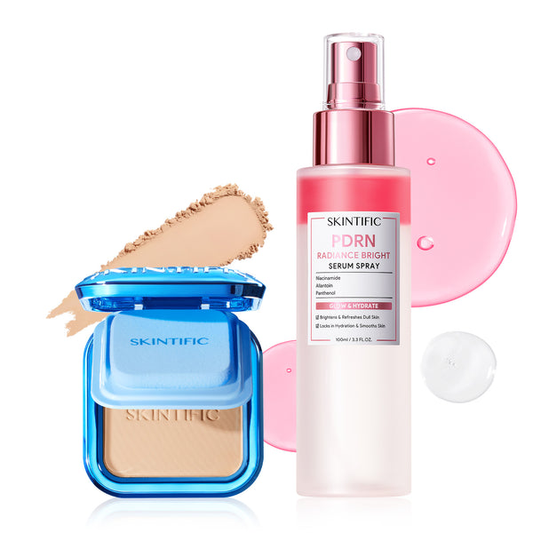 Powder Foundation & PDRN Serum Spray Set