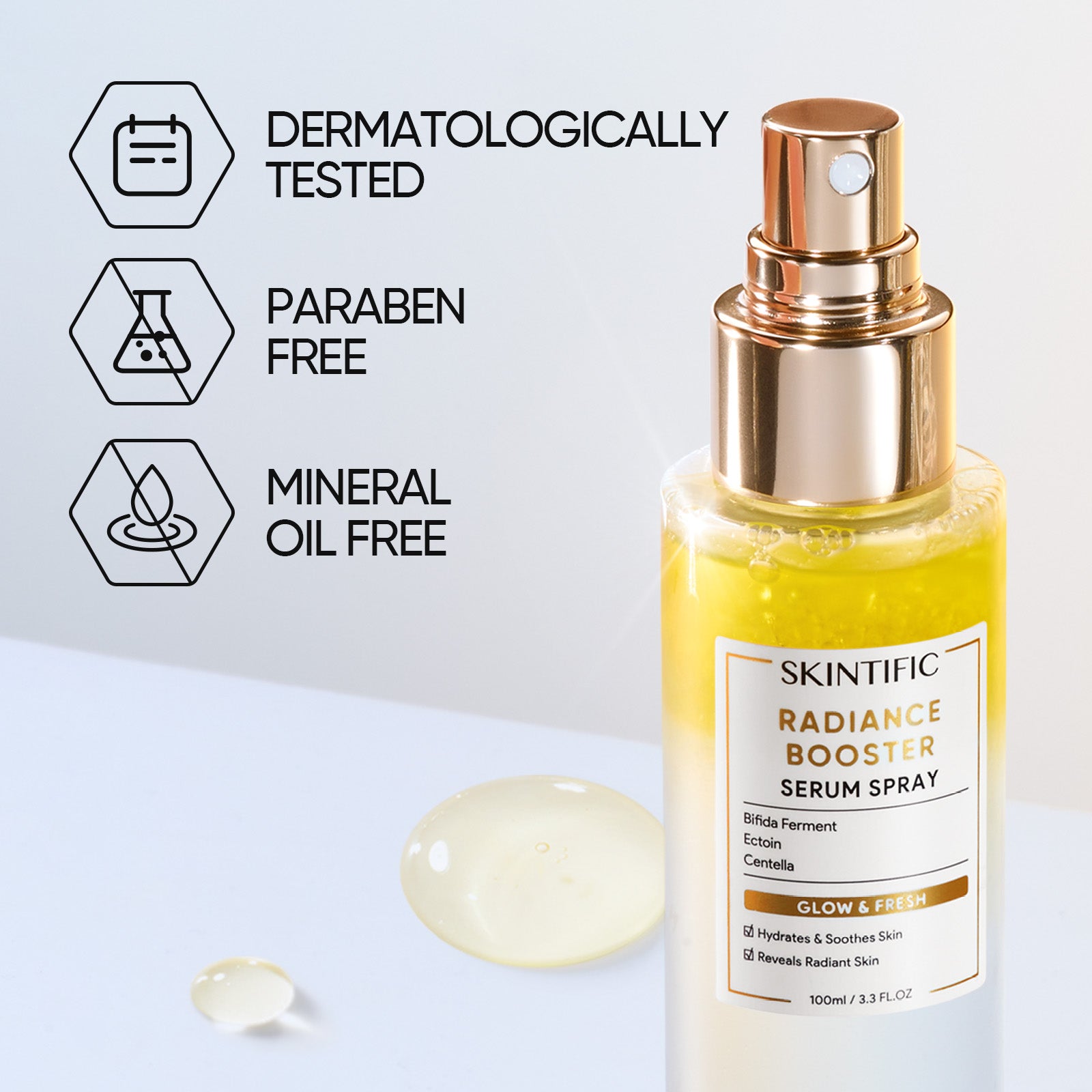 SKINTIFIC Radiance Booster Serum Spray hydrating glow mist