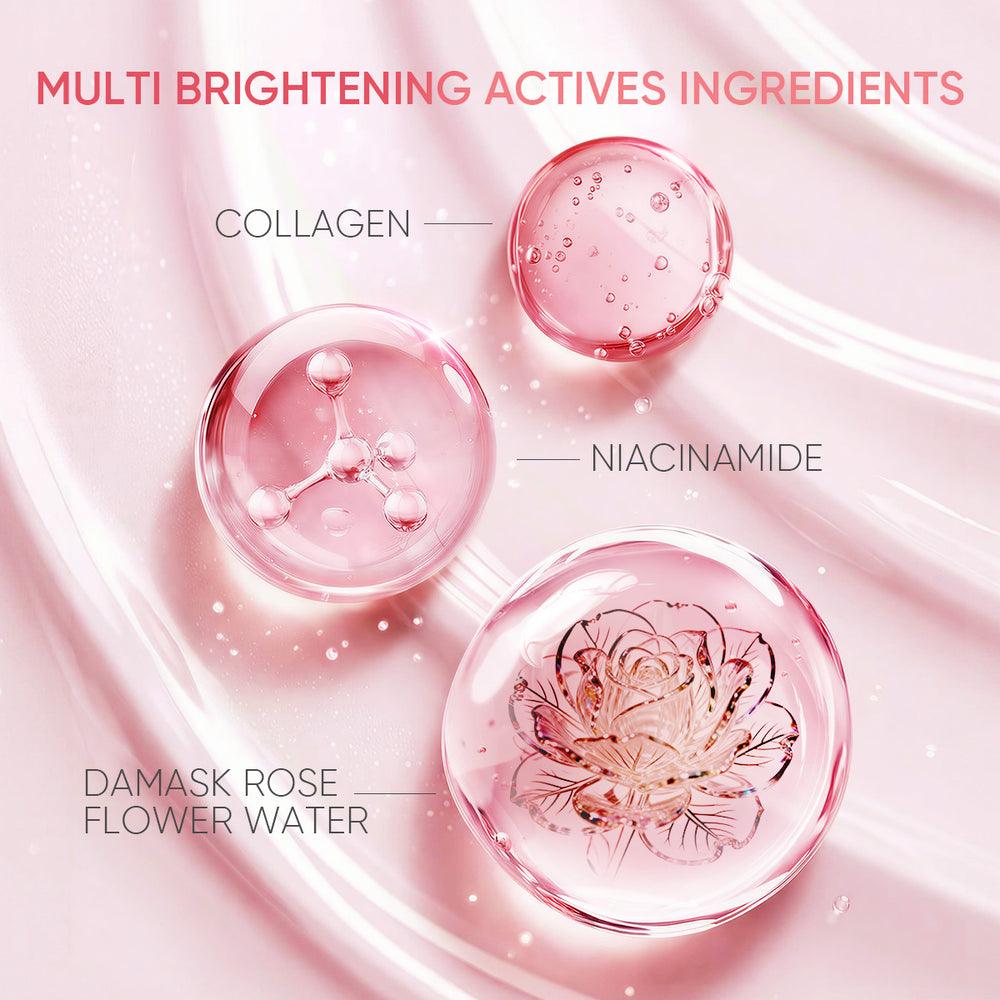 Limpiador en crema batida iluminador con rosa de Damasco