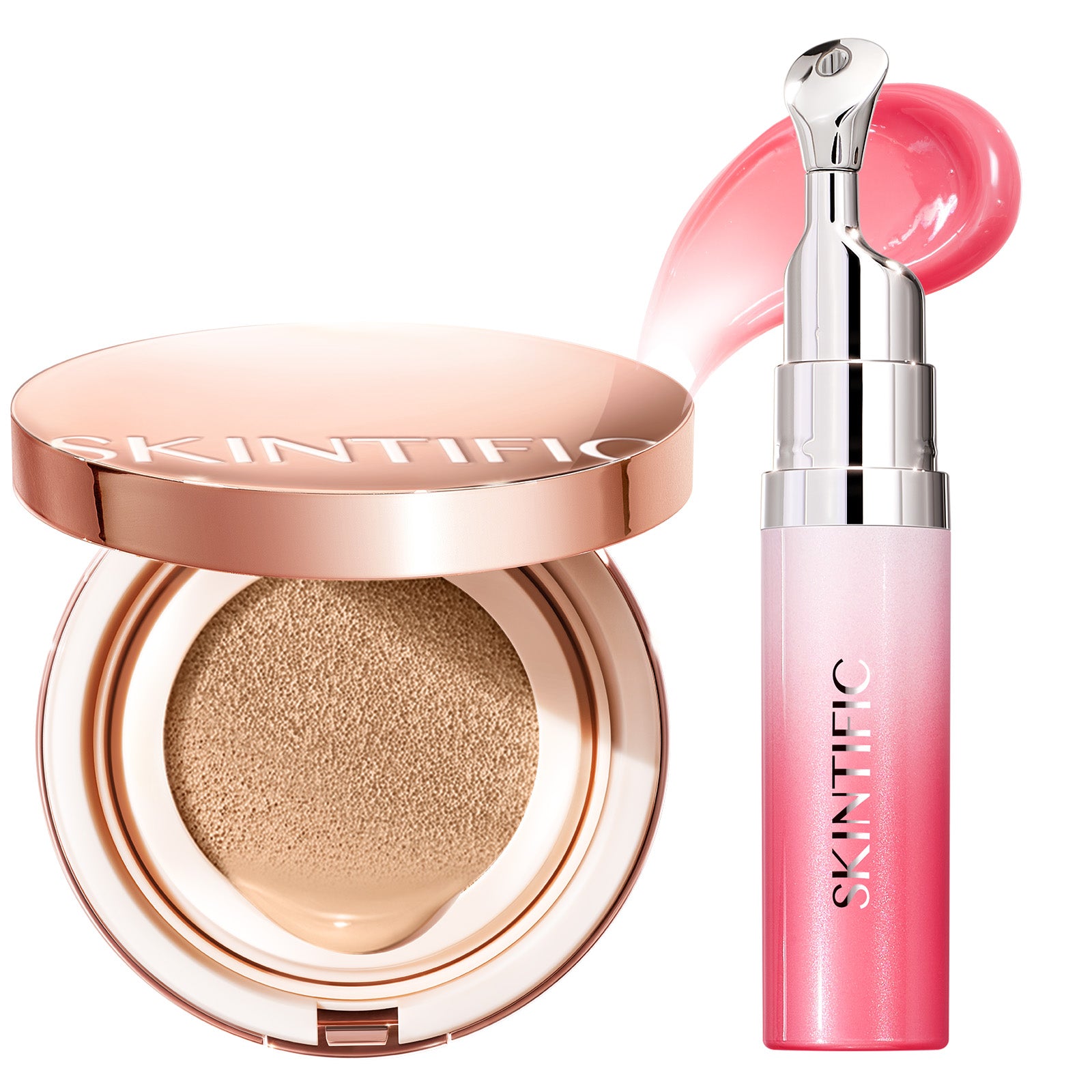 Set de Cushion Perfeccionador Cobertura Total y Sérum Labial con Péptidos 2 piezas