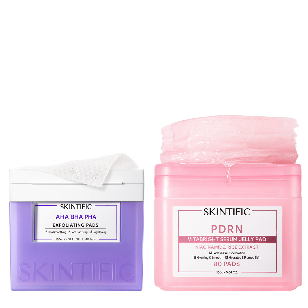 Set de discos de tónico exfoliantes e iluminadores con PDRN