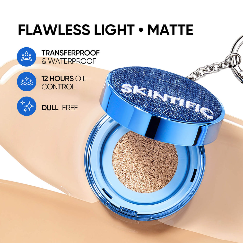 Base de maquillaje cushion mini Perfect Stay Velvet Matte con cadena