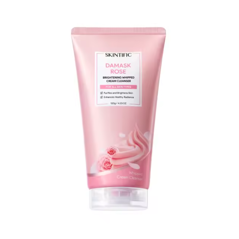 Limpiador Facial en Crema Batida Iluminadora de Rosa de Damasco